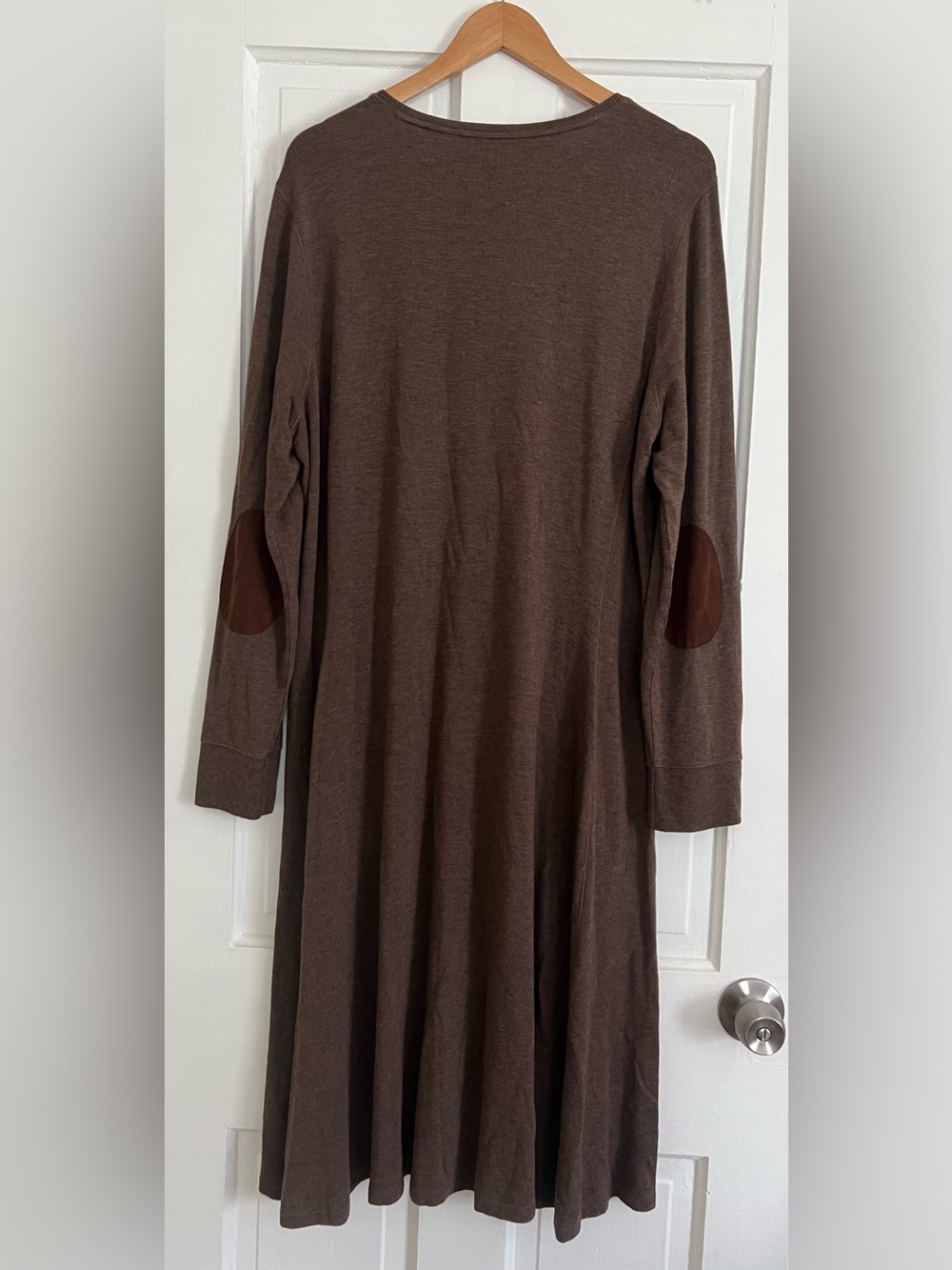 Lauren Ralph Lauren Sweater Dress Size 2X Brown Long Sleeve Crewneck A-Line - Picture 3 of 5